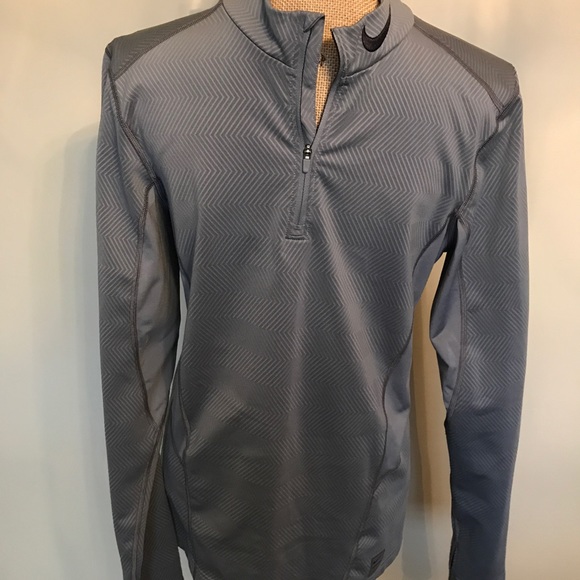 Nike Other - Men's Nike Pro Dri-fit fitted 1/4zip grey/black